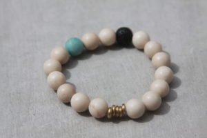 neutral color beaded bracelet