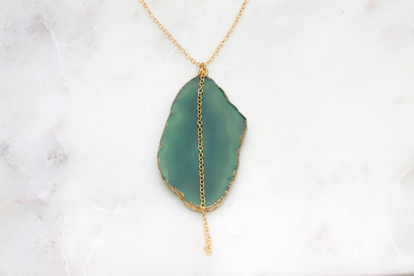 gold agate necklace